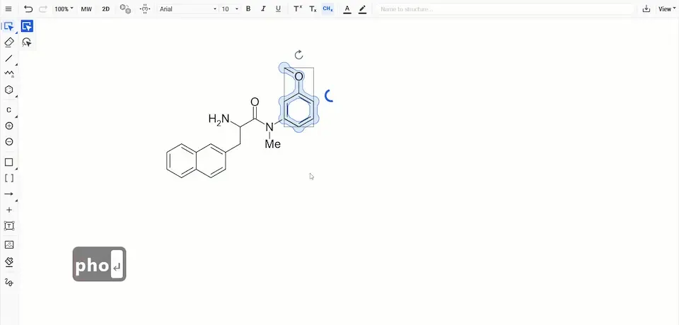 A molecule submission inside Compound Registation